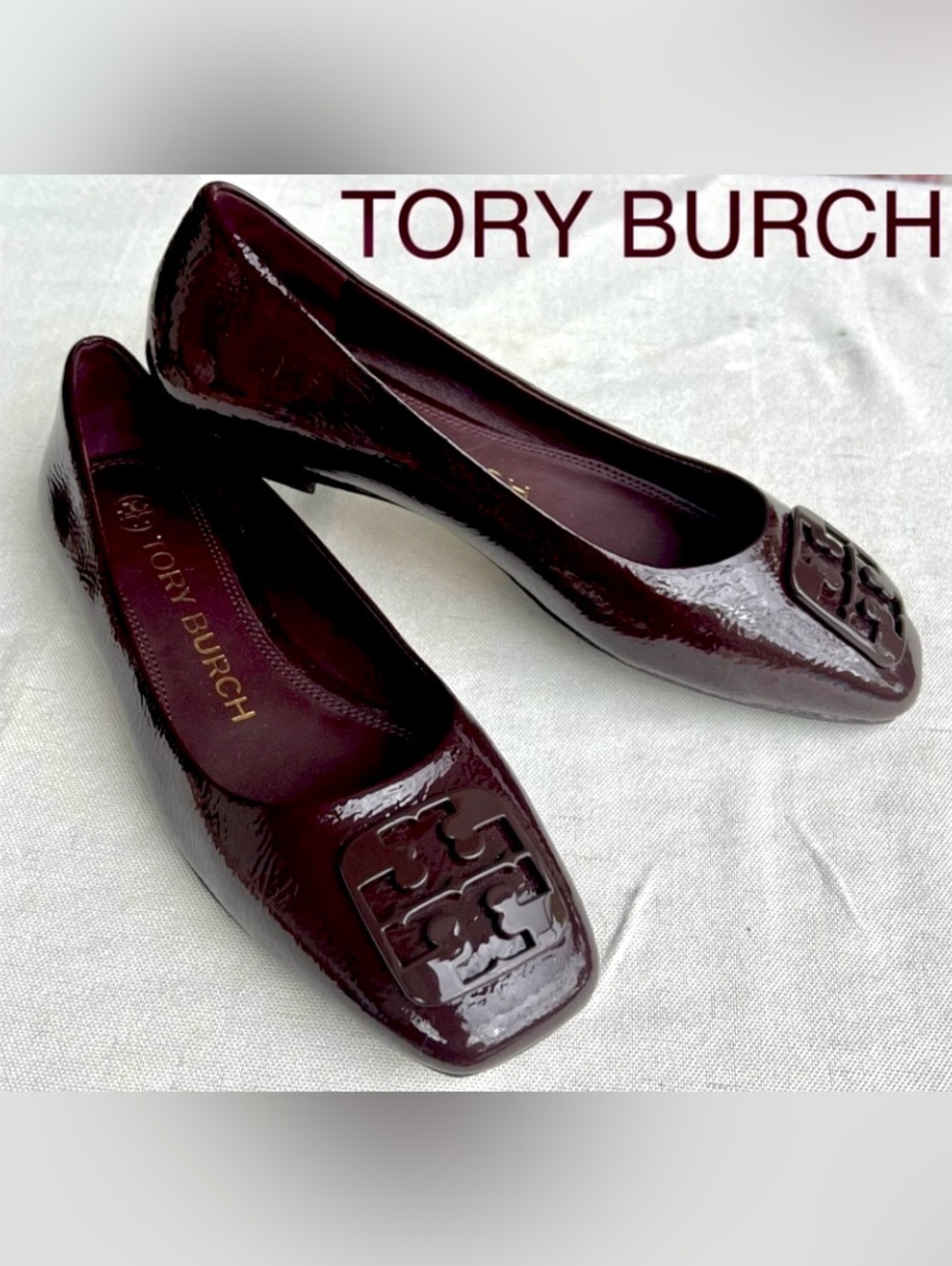 TORY BURCH Georgia Patent leather ballerina flats size 6